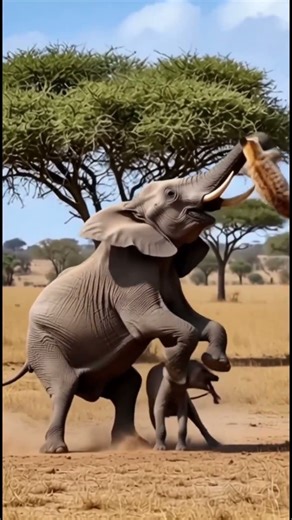 @Wild Dogs Strike, Elephants’ Revenge Shocks the Wild#ElephantRevenge #SurvivalWar #natureshock