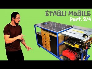ÉTABLI MOBILE FAIT MAISON ( PART.3 Habillage, défonceuse sous table, système MFT )