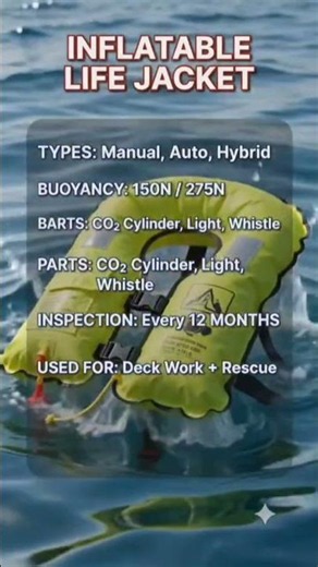 This Life jacket saves Life in 3 seconds #mariner #safety
