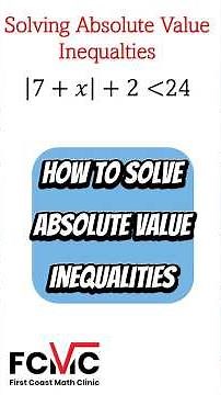 How to Solve Absolute Value Inequalities And Statement #shorts #firstcoastmathclinic #absolutevalue