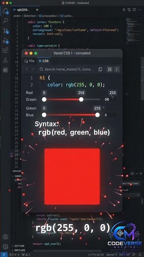 CSS RGB Colors Explained in 20 Seconds 🌈 | Learn rgb() & Transparency | CSS Tutorial