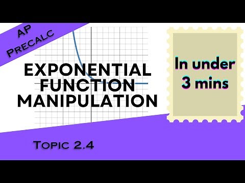 Exponential Function Manipulation in Under 3 mins (AP Precalculus Topic 2.4)