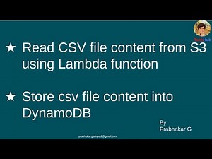 AWS Read CSV file data from S3 via Lambda function and put into DynamoDB