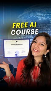 🚀 Free AI course in 2026 📘 Course: Introduction to AI 🎓 By: Elements of AI 💯 100% Free 📜 Certificate included 👇 Want the course link? 💬 Comment “link” and I’ll share it with you in your messages 📩 #FreeCourses #AIForBeginners #OnlineLearning #Upskill2026 #Students | Shweta Arora