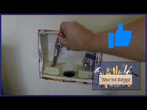 How to Replace the Water Valves Behind the Laundry - DIY