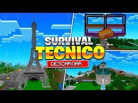 TECHNICAL WORLD WITH ACHIEVEMENTS ACTIVATED FOR MINECRAFT BEDROCK