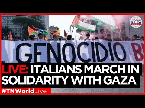 LIVE NEWS | Rome Witnesses Static Demonstration Outside Termini Train Station | TImes Now World
