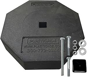 Ideal Shield Portable Sign Base with 96" Sign Holder Post, Yellow, Includes Adjustable Sign Brackets and Wheels