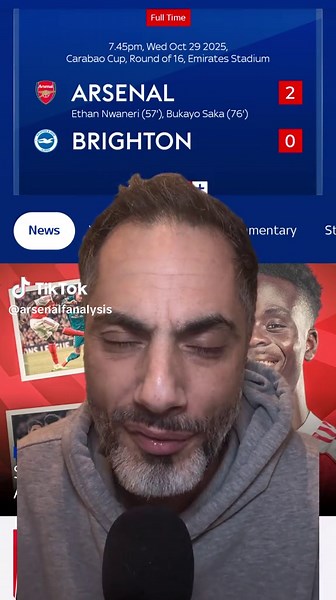 Arsenal vs Brighton: Carabao Cup Match Highlights