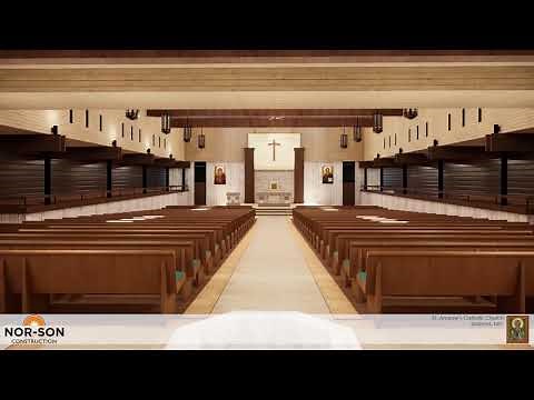 Saint Andrews Catholic Church Building Animation