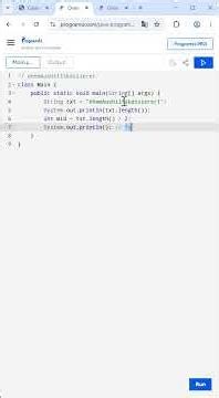 🗣️🎧: 🇨🇭 | 🧮 Basic Java - Coding Bat - "063_String1_middleTwo" | #java #codingbat #education #basic