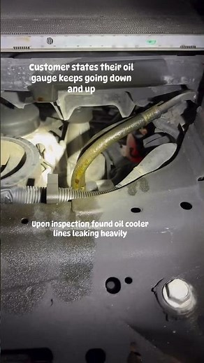 2019 Chevy Silverado 4.3L oil cooler line replacement 👨‍🔧#oilcooler#cesarthetech#oilleak