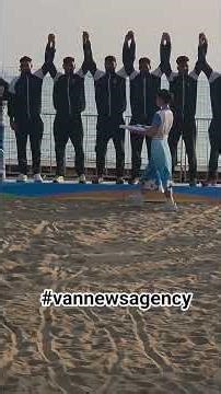 Victory Ceremony of the #AsianBeachGames Men's #kabaddi at #Sanya2026...#IndiaVsIran #vannewsagency