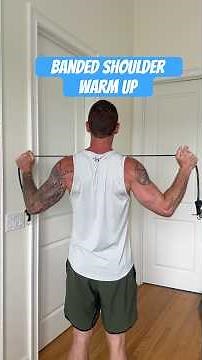 Band warm up for shoulders: low pull-apart and W’s