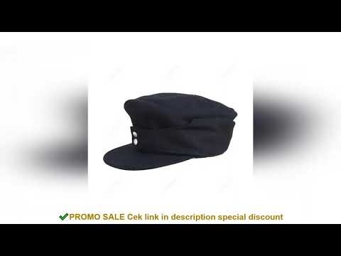 WW2 ARMY WH SS ELITE TYPE1943 BLACK WOOLEN CLOTH SOLDIER FIELD CAP HAT DE/401105
