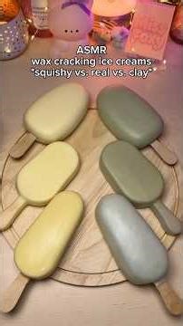 wax cracking ice creams *squishy vs. real vs. clay* ~1 to 3 layers~🍦 #asmr #squishy #asmrforsleep