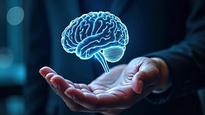 Download Human Brain in Hand - A Visual Representation of Intelligence for free