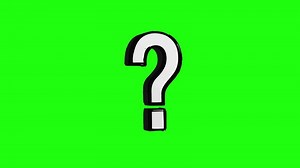 Download Green screen animated 3D question mark icon for free