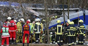 Two passenger trains collided in southern Germany Tuesday