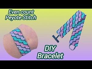 How to make peyote stitch bracelet/Simple and elegant jewelry/Beautiful beaded bracelet/DIY Tutorial