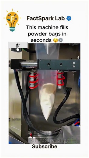 Industrial machine automatically filling powder bags