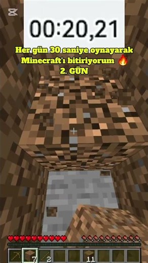 Her gün 30 saniye oynayarak Minecraft'ı bitiriyorum 🔥 | 2. GÜN | Minecraft Java Edition