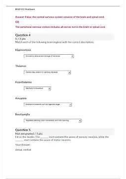 BIOD 152 A&P 2 Final Exam Portage Learning from 10 2021