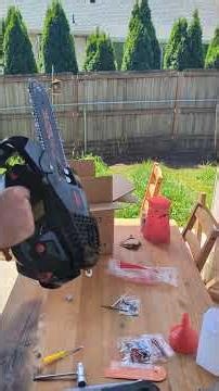 Neotec chainsaw first start up! ncs2500e. #chainsaw