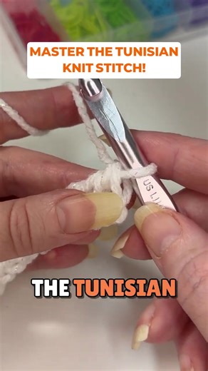 If you like the look of knit but don’t know how to knit then the Tunisian knit stitch is the perfect stitch for you to learn. No special equipment needed.#Tunisian knit stitch ##Tunisiancrochet