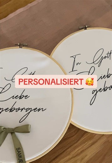 Personalisierter Stickrahmen ☀️ #geschenkidee #personalisiert #diy #inspiration #fyp #deko #smallbusiness #viralvideos #stickrahmen #dekoration