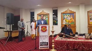 Honorary Consul of India in Auckland, Bhav Dhillon addresses the community observing Janmastami celebrations at Shri Ram Mandir, Henderson, Auckland Shri Ram Mandir NZ | Indian Weekender