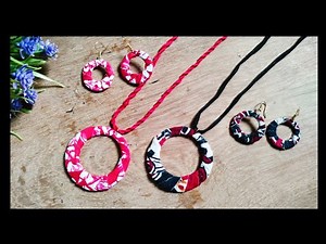 Easy fabric jewellery making ideas/How to make fabric jewellery/Handmade jewellery/Fabric jewellery