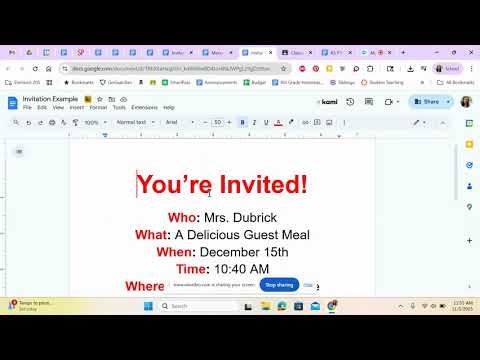 How to make invitation and menu