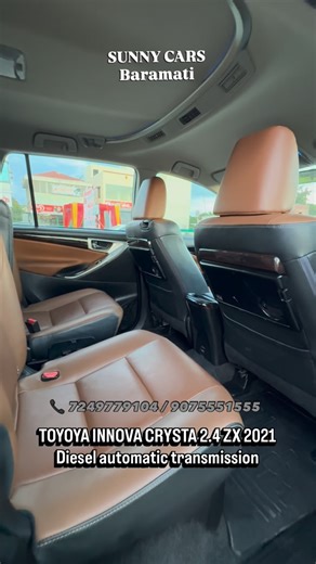 Sunny Car Zone on Instagram: "Toyota Innova Crysta 2.4 Z 2021 Single owner Diesel ⛽️ Automatic transmission Insurance expired Km 94000 Tyres 🛞 new Location Baramati Mo 7249779104 / 9075551555 Offer 26 lac negotiable .. #toyota #innova #innovacrysta #usedcardealership #usedcarsforsale #secondhandcars #usedcardealer #secondhandcars #punecity #pune #hadpsar #magarpatta #shirur #lonikalbhor #baramati #daund #rashin #ahilyanagar #phaltan #satara #kholapur #baner #pimprichinchwad #bhosari #ins