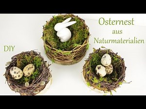 DIY | Osterdeko | Osternest aus Naturmaterialien | Osterkörbchen | Just Deko