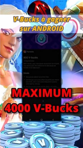 NEW 😮 Fortnite V-Bucks on Android in the Play Store 💙🤍❤️ #fortnite #vbucks #tips