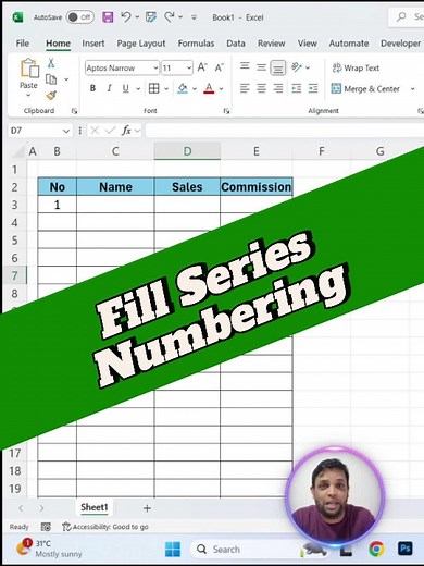 Mastering Fill Series Numbering in Excel