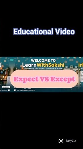 Expect VS Except| All you must know about it #shorts#youtubeshorts#educationalvideo#expectvsexcept