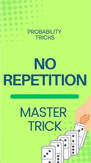 🎯 “No Repetition” Trick (Without Replacement)