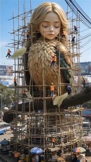 World’s Largest Bird-Human Statues Being Built in Real Life!