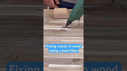 Fixing knots in wood using a knot filler #woodworking #rustic #tools