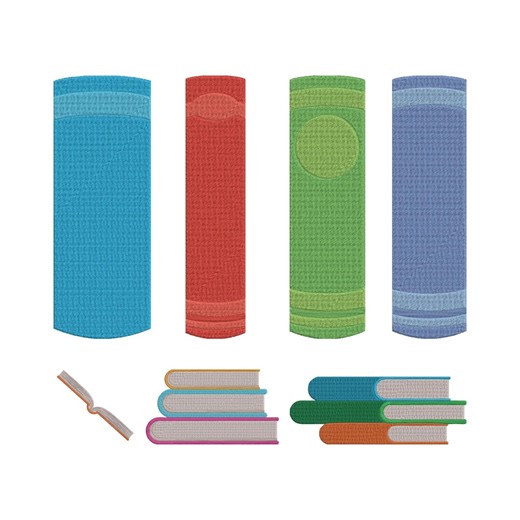 Motif de broderie Machine pile de livres, fichier de broderie de bibliothèque (téléchargement instantané) - Etsy France