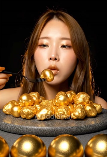 Gold Nugget Eating ASMR Experience