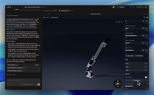 GPT-5.5 just vibe coded a fully functional 7DOF robot arm.Let that land.Not a chatbot response.Not a code snippet.A COMPLETE robot arm.7 degrees of freedom. Full kinematics. Custom GUI. Printable step parts.The kind of build that used to take a mechanical engineer and a software team weeks of stitching tools together.Done in one workflow.Nobody handed GPT-5.5 a manual. Nobody wrote the kinematics by hand. Nobody designed the GUI separately.It reasoned through the entire thing.The physical world 