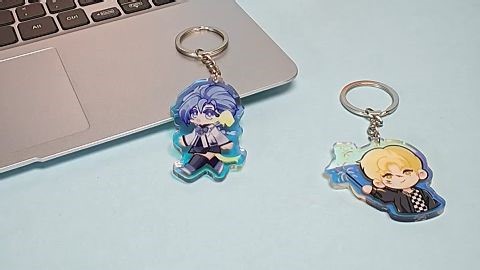 亚克力卡通炫彩钥匙扣定制