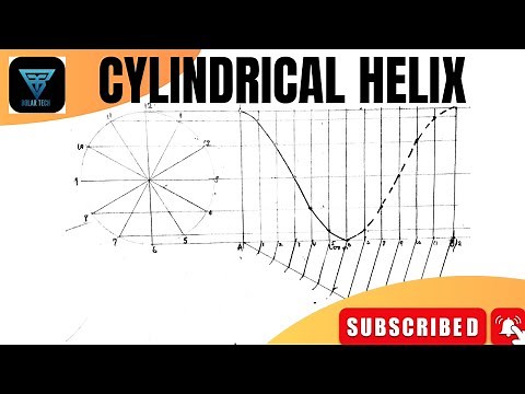 How to draw CYLINDRICAL HELIX || Engineering drawing | technical drawing