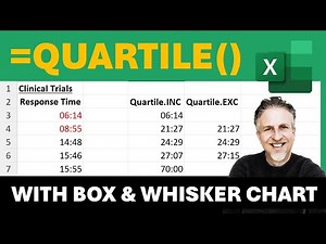 Excel Quartile Formula | .INC vs .EXC | & How to Make a Box and Whisker Chart