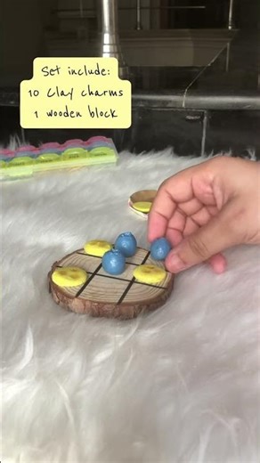 I Made Tic Tac Toe Out of Clay | Fruit Game Set Final Reveal 🎲 #shorts