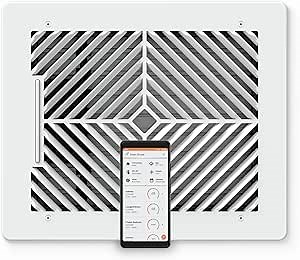 Flair Smart Register Supply Vent 8x10 (White), AC Vent Cover for Walls and Ceilings.