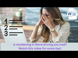 Auto-number in Microsoft Word